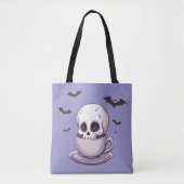 Pastel Goth Skull in Teacup Tasche (Vorderseite)