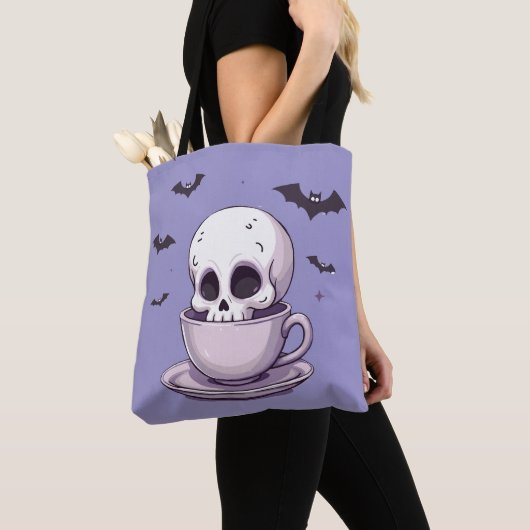 Pastel Goth Skull in Teacup Tasche (Von Nahem)
