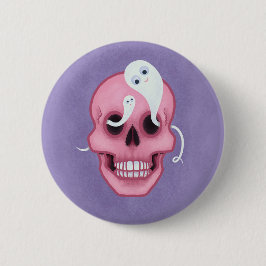 Pastel Goth Skull Sporoky niedlich Button