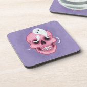 Pastel Goth Skull Sporoky niedlich Getränkeuntersetzer (Linke Seite)