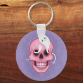 Pastel Goth Skull Sporoky niedlich Schlüsselanhänger (Vorderseite)