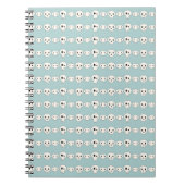 Pastel Goth Skulls Green Notebook Notizblock (Vorderseite)