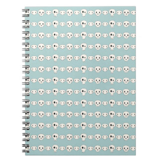 Pastel Goth Skulls Green Notebook Notizblock