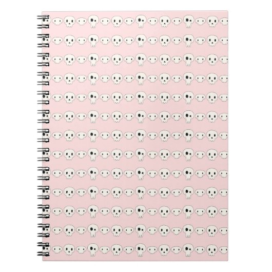 Pastel Goth Skulls Pink-Notebook Notizblock (Vorderseite)