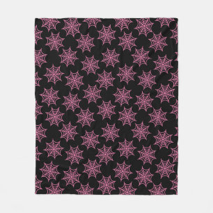 Pastel Goth Spider Web Rosa Fleecedecke