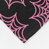 Pastel Goth Spider Web Rosa Fleecedecke (Ecke)