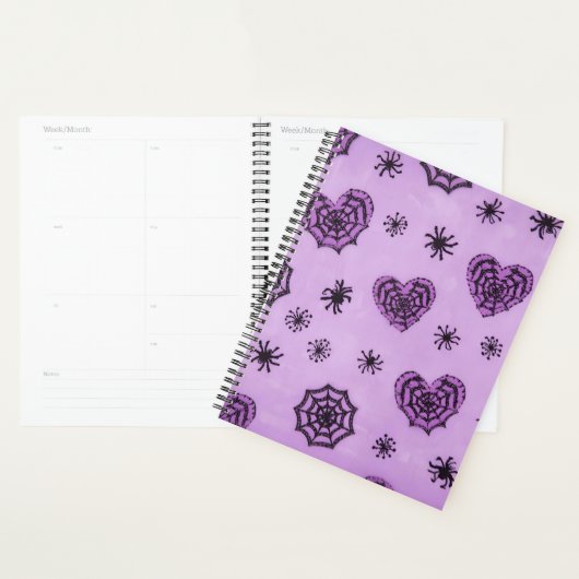 Pastel-Goth-Spinnennnetz-Herzen Planer (Anzeige)