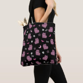 Pastel Goth-Spooky niedlichen lila Lamellenmusterw Tasche (Von Nahem)