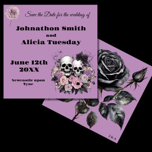 Pastel-Goth-Stil Hochzeits-Papeterie Witchy Save The Date