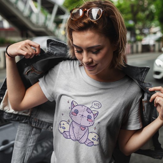 Pastel Goth Stuffed Cat T-Shirt