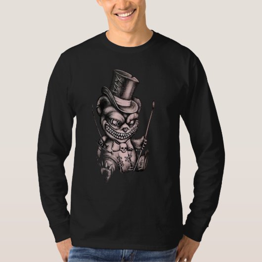 Pastel Goth Teddy Bar Voodoo Doll T-Shirt (Vorderseite)
