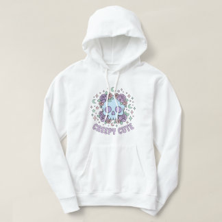 Pastel-Goth-Totenkopf-Blumen-Creepy-Cute-Ästhetik- Hoodie