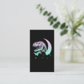 Pastel Goth Trex Moon Wiccan Dinosaurs Visitenkarte (Stehend Vorderseite)