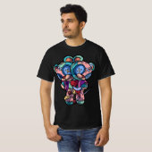 Pastel Goth Two Headed Teddy Bear Voodoo Doll For T-Shirt (Vorne ganz)