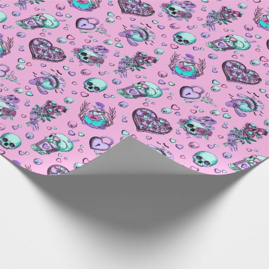 Pastel Goth Valentine's Day-Geschenk Geschenkpapier (Ecke)