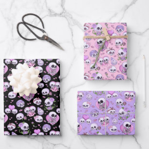Pastel Goth Valentine's Day Gift Wrapping Geschenkpapier Set