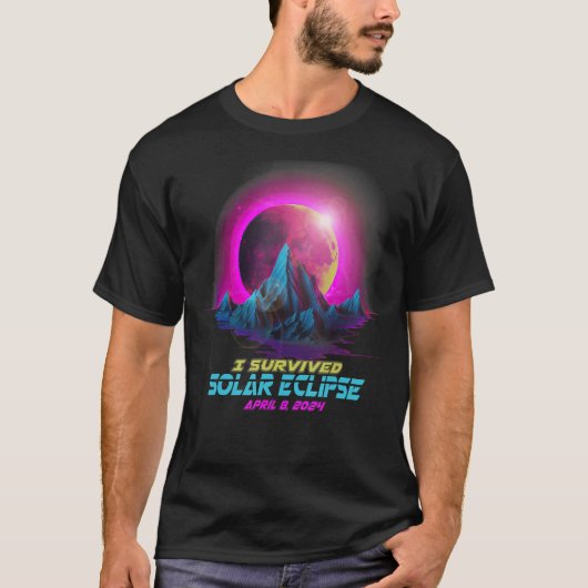Pastel Goth Vaporwave I überlebte Total Solar Ecli T-Shirt (Vorderseite)