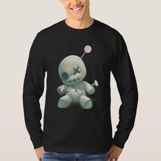 Pastel Goth Voodoo Creepy Doll T-Shirt (Vorderseite)