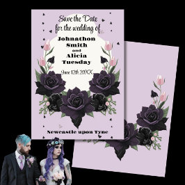 Pastel Goth Wedding Gothic Lila Einladung