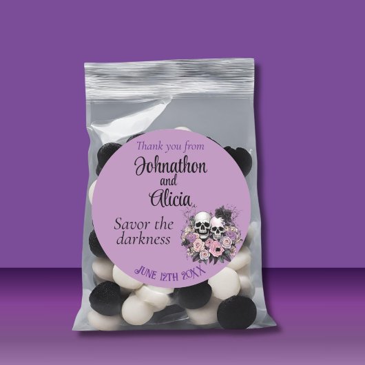 Pastel Goth Wedding Sticker Gefallen Label Zubehör