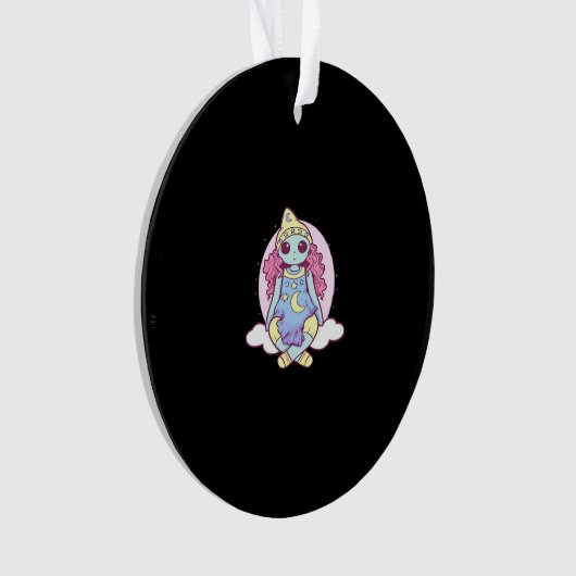 Pastel Goth Whimsigoth Clown Ragdoll Ornament (Vorderseite)