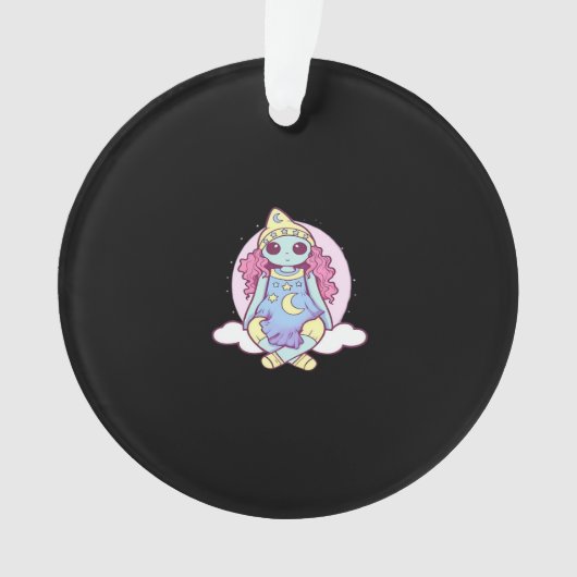 Pastel Goth Whimsigoth Clown Ragdoll Ornament (Vorderseite)