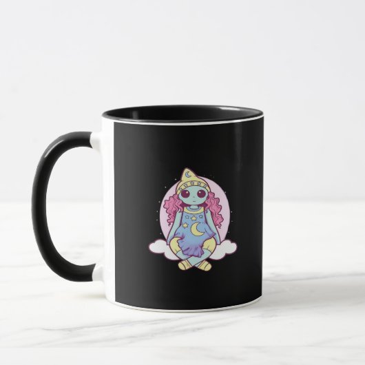 Pastel Goth Whimsigoth Clown Ragdoll Tasse (Links)