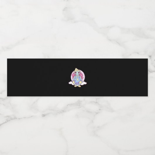 Pastel Goth Whimsigoth Clown Ragdoll Wasserflaschenetikett (Einzelnes Label)