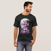 Pastel Goth Wiccan Cat Cute Creepy Witchy Cat and  T-Shirt (Vorne ganz)