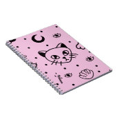 Pastel Goth Wiccan Cat Notebook - Bezaubernd Notizblock (Rechte Seite)