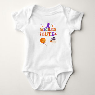 Pastel Goth Wicked Niedlich Halloween Design Baby Strampler