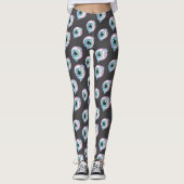 Pastel Gothic Candy Eyeball Pattern Leggings (Vorderseite)