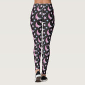 Pastel Gothic Dripping Moon and Stars Leggings (Rückseite)