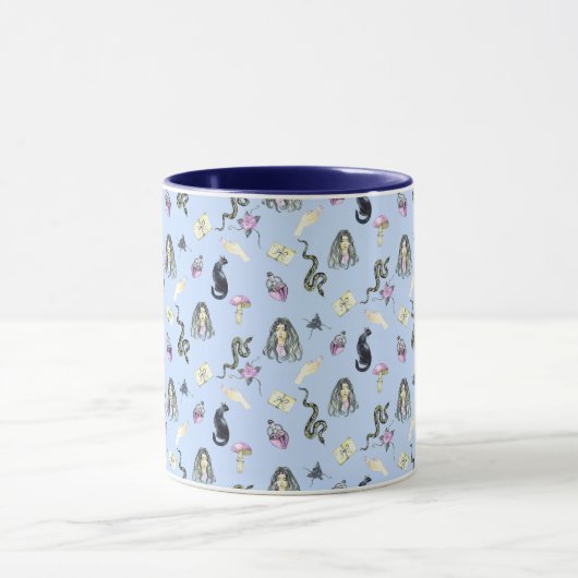 Pastel Gothic Story Pattern Tasse (Zentrum)