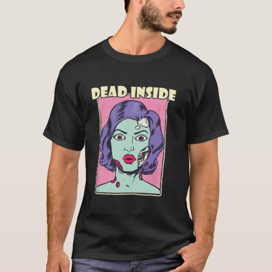 Pastel Gothic Zombie Dead Inside Women Ästhetik H T-Shirt (Vorderseite)