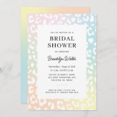 Pastel Gradient Animal Print Brautparty Einladung (Vorne/Hinten)