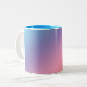 Pastel Gradient Blue Zweifarbige Tasse