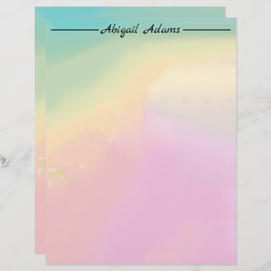 Pastel Gradient Briefbogen (Vorne/Hinten)