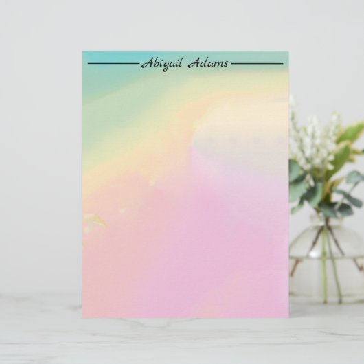 Pastel Gradient Briefbogen (Stehend Vorderseite)