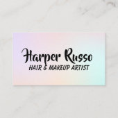 Pastel Gradient Dreamy Hair Makeup Artist Visitenkarte (Vorderseite)
