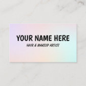 Pastel Gradient Dreamy Hair Makeup Business Card Visitenkarte (Vorderseite)