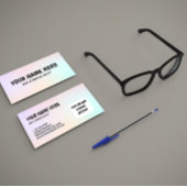 Pastel Gradient Dreamy Hair Makeup Business Card Visitenkarte