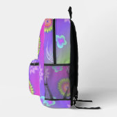 Pastel Gradient Flowers and Butterflies Bedruckter Rucksack (Rechts)