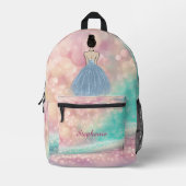 Pastel Gradient Glitzer Rainbow Bokeh Bedruckter Rucksack (Vorderseite)