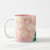 Pastel Gradient Glitzer Rainbow Bokeh Zweifarbige Tasse (Links)