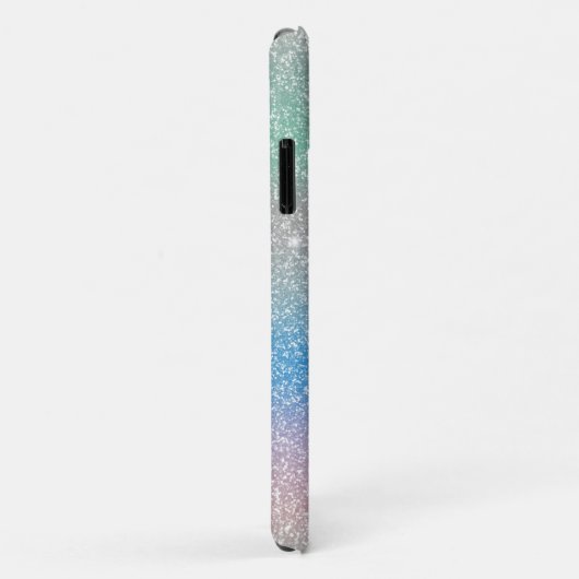 Pastel Gradient Glitzer Sparkle Monogram Name Case-Mate iPhone Hülle (Hinten/Rechts)