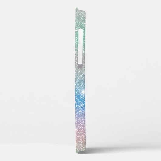 Pastel Gradient Glitzer Sparkle Monogram Name Case-Mate iPhone Hülle (Rückseite / Links)