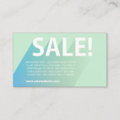 Pastel Gradient Green Discount Business Card Visitenkarte (Vorderseite)