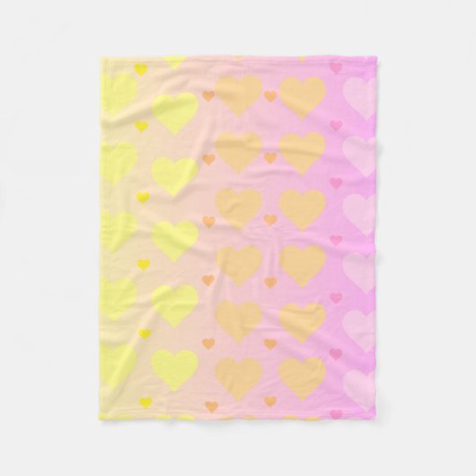 pastel gradient heart blanket fleecedecke (Vorderseite)