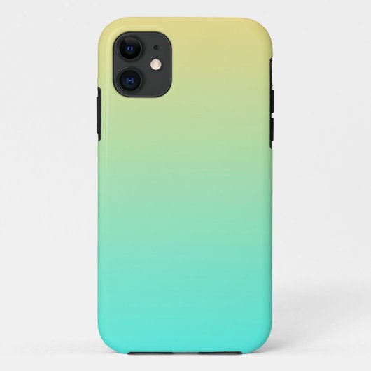 Pastel Gradient Hintergrund Türkis Gelb Case-Mate iPhone Hülle (Rückseite)